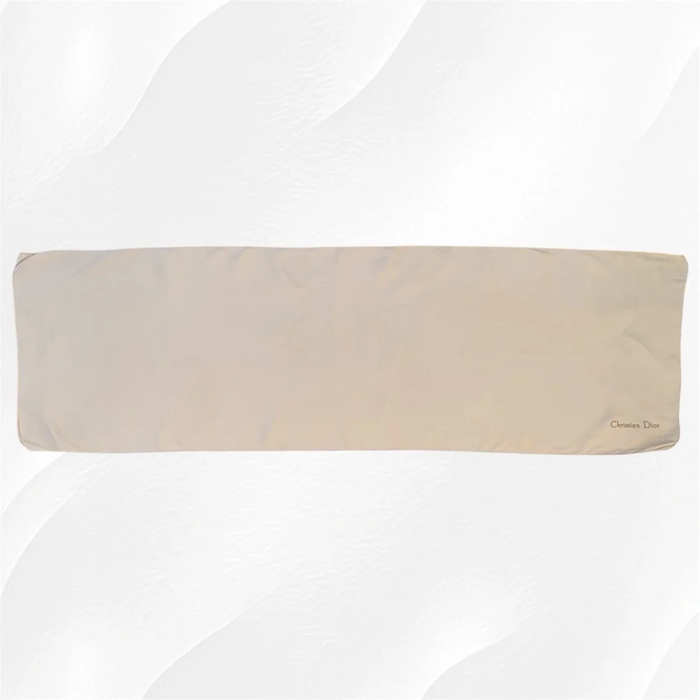 Christian Dior Cream Silk Scarf Wrap ~ 44” x 13-1/2”